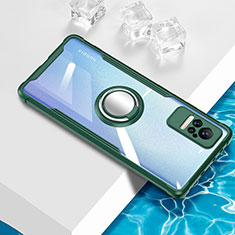 Custodia Silicone Trasparente Ultra Slim Cover Morbida con Magnetico Anello Supporto BH1 per Xiaomi Civi 5G Verde