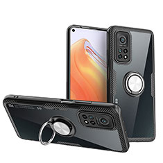 Custodia Silicone Trasparente Ultra Slim Cover Morbida con Magnetico Anello Supporto ZL1 per Xiaomi Mi 10T 5G Argento e Nero