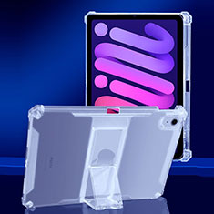 Custodia Silicone Trasparente Ultra Slim Cover Morbida con Supporto per Apple iPad Mini 6 Chiaro