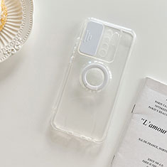 Custodia Silicone Trasparente Ultra Slim Cover Morbida con Supporto per Xiaomi Redmi 9 Bianco