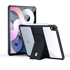 Custodia Silicone Trasparente Ultra Slim Cover Morbida con Supporto S02 per Apple iPad Air 4 10.9 (2020) Nero