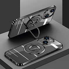 Custodia Silicone Trasparente Ultra Slim Morbida con Mag-Safe Magnetic AC1 per Apple iPhone 13 Nero