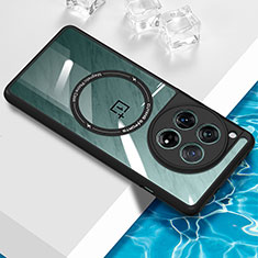 Custodia Silicone Trasparente Ultra Slim Morbida con Mag-Safe Magnetic BH1 per OnePlus 12 5G Nero