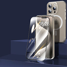 Custodia Silicone Trasparente Ultra Slim Morbida con Mag-Safe Magnetic e Pellicola Protettiva per Apple iPhone 13 Pro Chiaro