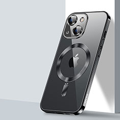 Custodia Silicone Trasparente Ultra Slim Morbida con Mag-Safe Magnetic LD2 per Apple iPhone 15 Plus Nero