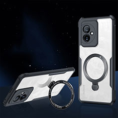 Custodia Silicone Trasparente Ultra Slim Morbida con Mag-Safe Magnetic P01 per Huawei Honor 100 5G Nero