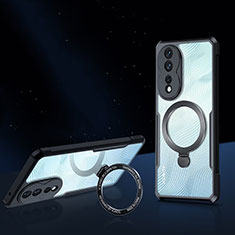 Custodia Silicone Trasparente Ultra Slim Morbida con Mag-Safe Magnetic P01 per Huawei Honor 80 5G Nero
