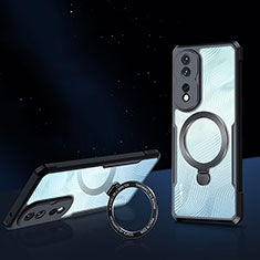 Custodia Silicone Trasparente Ultra Slim Morbida con Mag-Safe Magnetic P01 per Huawei Honor 80 Pro 5G Nero