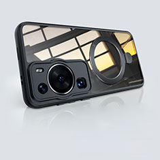 Custodia Silicone Trasparente Ultra Slim Morbida con Mag-Safe Magnetic P01 per Huawei P60 Nero