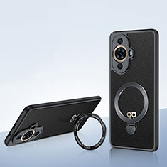 Custodia Silicone Trasparente Ultra Slim Morbida con Mag-Safe Magnetic P02 per Huawei Nova 11 Nero