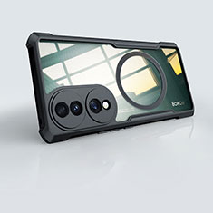 Custodia Silicone Trasparente Ultra Slim Morbida con Mag-Safe Magnetic per Huawei Honor 70 5G Nero