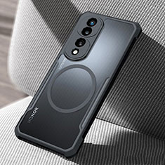 Custodia Silicone Trasparente Ultra Slim Morbida con Mag-Safe Magnetic per Huawei Honor 70 Pro 5G Nero