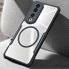 Custodia Silicone Trasparente Ultra Slim Morbida con Mag-Safe Magnetic per Huawei Honor 90 Pro 5G Nero