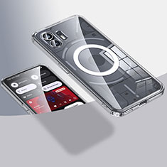 Custodia Silicone Trasparente Ultra Slim Morbida con Mag-Safe Magnetic QK1 per Nothing Phone 2 Chiaro