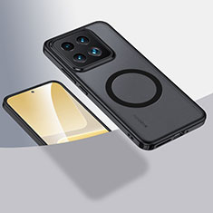 Custodia Silicone Trasparente Ultra Slim Morbida con Mag-Safe Magnetic QK1 per Xiaomi Mi 14 5G Nero