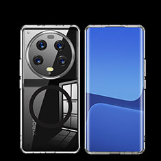 Custodia Silicone Trasparente Ultra Slim Morbida con Mag-Safe Magnetic QK2 per Xiaomi Mi 13 Ultra 5G Nero