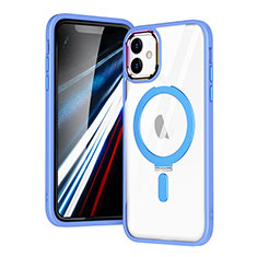 Custodia Silicone Trasparente Ultra Slim Morbida con Mag-Safe Magnetic SD1 per Apple iPhone 11 Cielo Blu