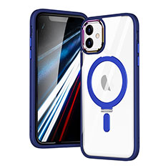 Custodia Silicone Trasparente Ultra Slim Morbida con Mag-Safe Magnetic SD1 per Apple iPhone 12 Blu