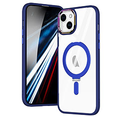 Custodia Silicone Trasparente Ultra Slim Morbida con Mag-Safe Magnetic SD1 per Apple iPhone 13 Blu