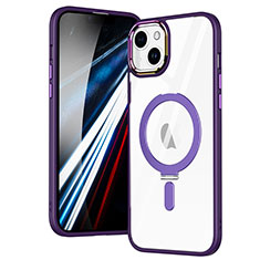 Custodia Silicone Trasparente Ultra Slim Morbida con Mag-Safe Magnetic SD1 per Apple iPhone 14 Plus Viola