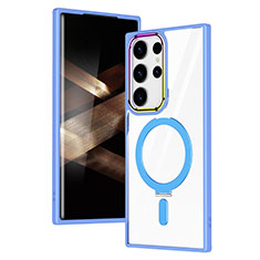 Custodia Silicone Trasparente Ultra Slim Morbida con Mag-Safe Magnetic SD1 per Samsung Galaxy S24 Ultra 5G Cielo Blu