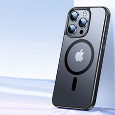 Custodia Silicone Trasparente Ultra Slim Morbida con Mag-Safe Magnetic X01D per Apple iPhone 14 Pro Nero