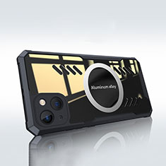 Custodia Silicone Trasparente Ultra Slim Morbida con Mag-Safe Magnetic XD1 per Apple iPhone 15 Nero