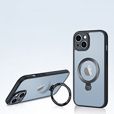 Custodia Silicone Trasparente Ultra Slim Morbida con Mag-Safe Magnetic XD4 per Apple iPhone 15 Nero