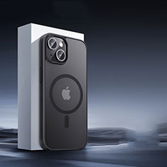 Custodia Silicone Trasparente Ultra Slim Morbida con Mag-Safe Magnetic XD5 per Apple iPhone 14 Plus Nero