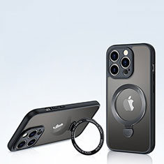 Custodia Silicone Trasparente Ultra Slim Morbida con Mag-Safe Magnetic XD8 per Apple iPhone 13 Pro Nero