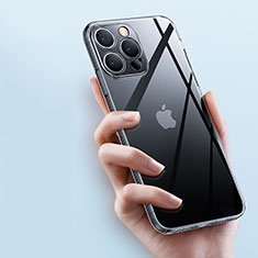Custodia Silicone Trasparente Ultra Slim Morbida per Apple iPhone 13 Pro Max Chiaro