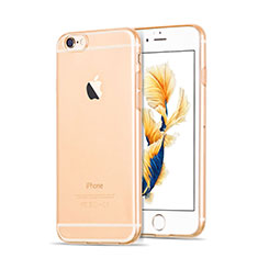 Custodia Silicone Trasparente Ultra Slim Morbida per Apple iPhone 6S Plus Oro