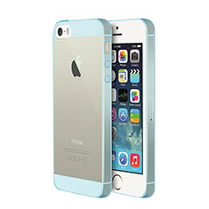 Custodia Silicone Trasparente Ultra Slim Morbida per Apple iPhone SE Blu