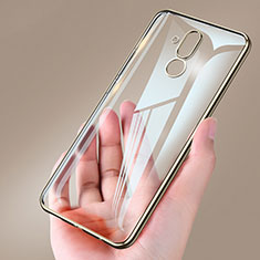 Custodia Silicone Trasparente Ultra Slim Morbida per Huawei Mate 20 Lite Oro