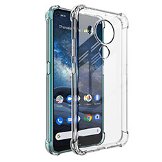 Custodia Silicone Trasparente Ultra Slim Morbida per Nokia 5.4 Chiaro