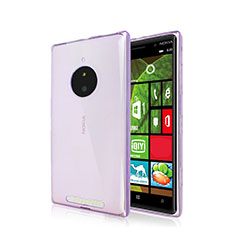 Custodia Silicone Trasparente Ultra Slim Morbida per Nokia Lumia 830 Viola