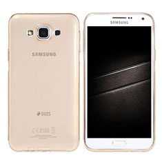 Custodia Silicone Trasparente Ultra Slim Morbida per Samsung Galaxy E7 SM-E700 E7000 Oro