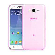 Custodia Silicone Trasparente Ultra Slim Morbida per Samsung Galaxy J3 Rosa
