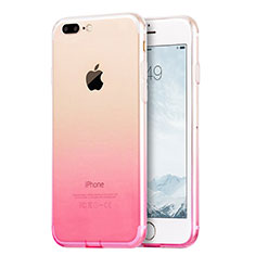 Custodia Silicone Trasparente Ultra Slim Morbida Sfumato G01 per Apple iPhone 7 Plus Rosa
