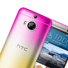 Custodia Silicone Trasparente Ultra Slim Morbida Sfumato per HTC One M9 Plus Rosa