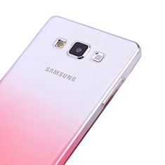 Custodia Silicone Trasparente Ultra Slim Morbida Sfumato per Samsung Galaxy A5 Duos SM-500F Rosa