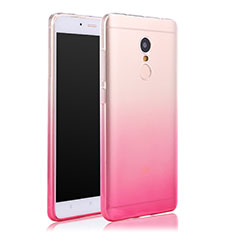 Custodia Silicone Trasparente Ultra Slim Morbida Sfumato per Xiaomi Redmi Note 4 Rosa