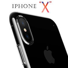 Custodia Silicone Trasparente Ultra Slim Morbida T06 per Apple iPhone Xs Chiaro