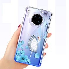 Custodia Silicone Trasparente Ultra Sottile Cover Farfalla per Huawei Mate 30 Pro 5G Multicolore