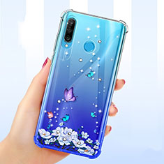 Custodia Silicone Trasparente Ultra Sottile Cover Fiori per Huawei P30 Lite Multicolore