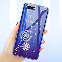 Custodia Silicone Trasparente Ultra Sottile Cover Fiori per Oppo R15X Chiaro