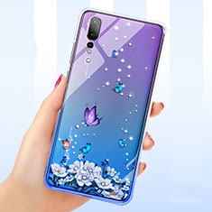 Custodia Silicone Trasparente Ultra Sottile Cover Fiori T01 per Huawei P20 Pro Multicolore