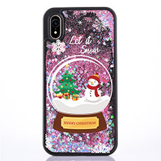 Rosso Custodia Silicone Trasparente Ultra Sottile Cover Fiori T05 per Apple iPhone XR Rosso