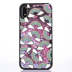 Oro Rosa Custodia Silicone Trasparente Ultra Sottile Cover Fiori T06 per Apple iPhone XR Oro Rosa