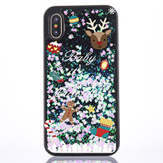 Multicolore Custodia Silicone Trasparente Ultra Sottile Cover Fiori Z02 per Apple iPhone Xs Max Multicolore